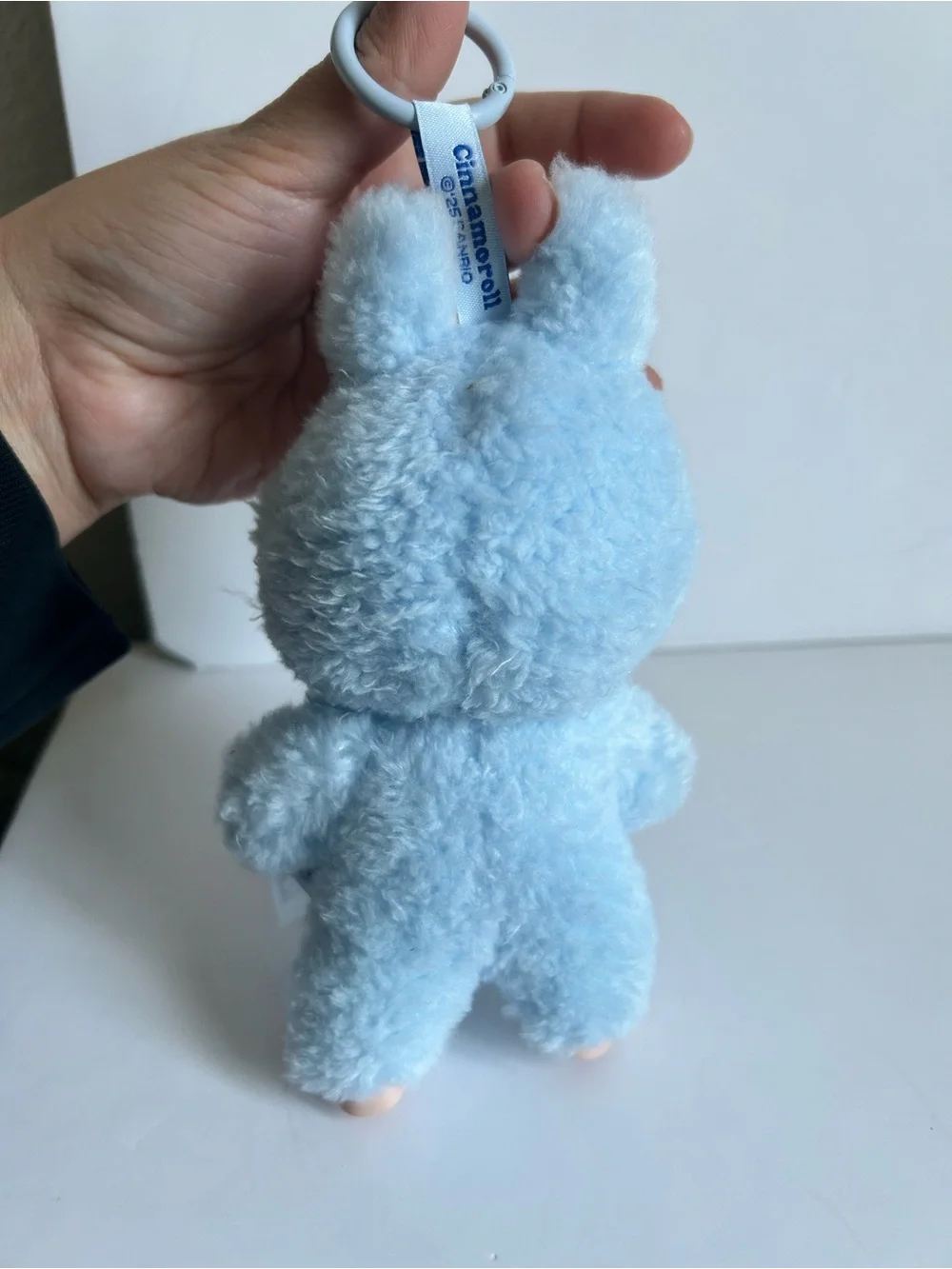 Pop Mart labubu Blue Plush Monster Keychain by